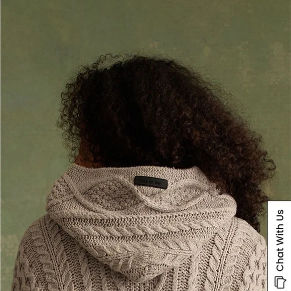 Essentials Fear of God Cable Knit Hoodie - Picture 5 of 6